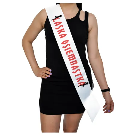 Szarfa BIAŁA Osiemnastka Laska osiemnastka